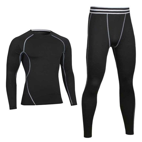 

men's sleepwear men pro conpress long johns fitness winter quick dry gymming male spring autumn sporting runs workout thermal underwear, Black;brown