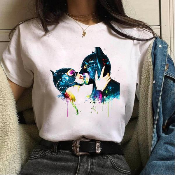 

fashion summer womens t shirt women kiss cool tshirt tees funny cartoon female harjauku shirts clothes camiseta femina, White