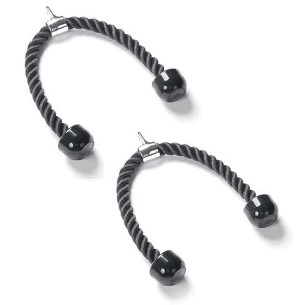 

universal tricep rope pull down - 28 inch heavy length, easy to grip & non slip cable attachment accessories