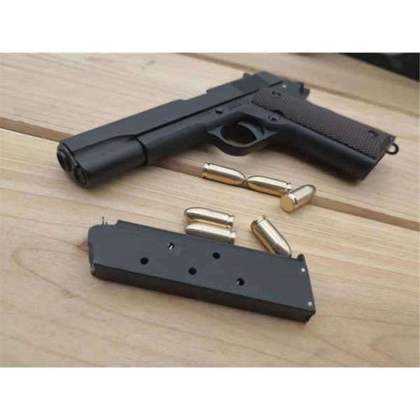 

011: 2.05 alloy imperial colt 1911a1 shell throwing pistol model non launching toy