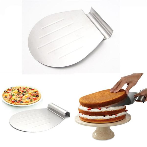 

baking & pastry tools stainless steel cake pizza shovel transfer tray moving plate lifter diy tool