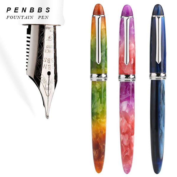 

fountain pens penbbs 308 demonstration calligraphy pen blade nib acrylic resin colorful gift chinese style kawaii collect school