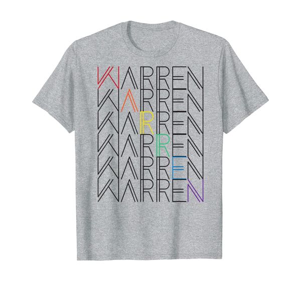 

warren rainbow text stacks, White;black