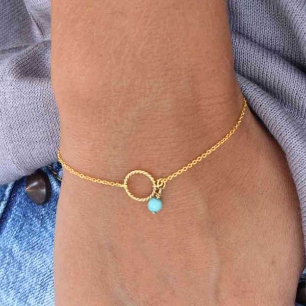 

hand jewelry metal twist opening ring bracelet tassel water drop bracelet simple sh072, Black