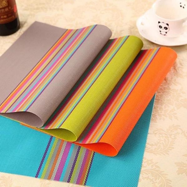 

modern fashion placemat pvc table mat non-slip heat insulation stain resistant mats washable easy clean placemats cloth