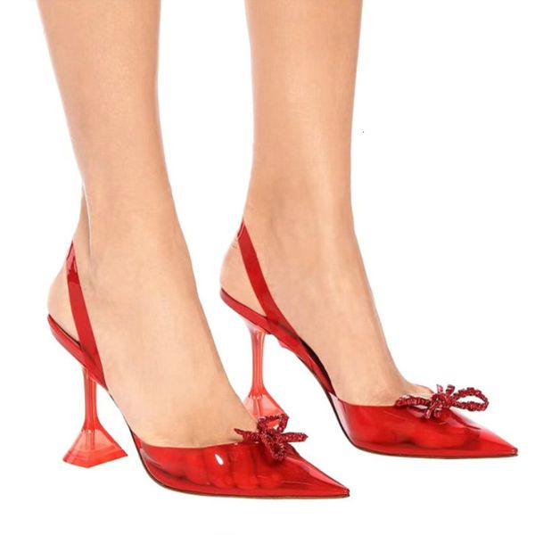 

dress shoes pvc jelly sandals open toe high heels women transparent perspex slippers heel clear size 34-45 0y4r tlq0, Black