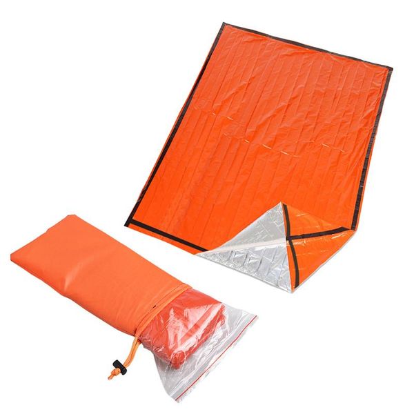 

sleeping bags outdoor emergency bag thermal survival camping travel waterproof winter autumn picnic pad anti-cold (orange)