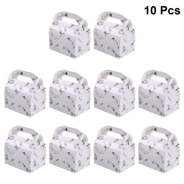 

10pcs marbling cake roll packaging box portable swiss containers dessert holder party favors (short) gift wrap
