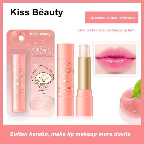 

color changing lip crystal temperature change gold foil moisturizing anti-drying lipstick makeup tools tslm1 gloss1