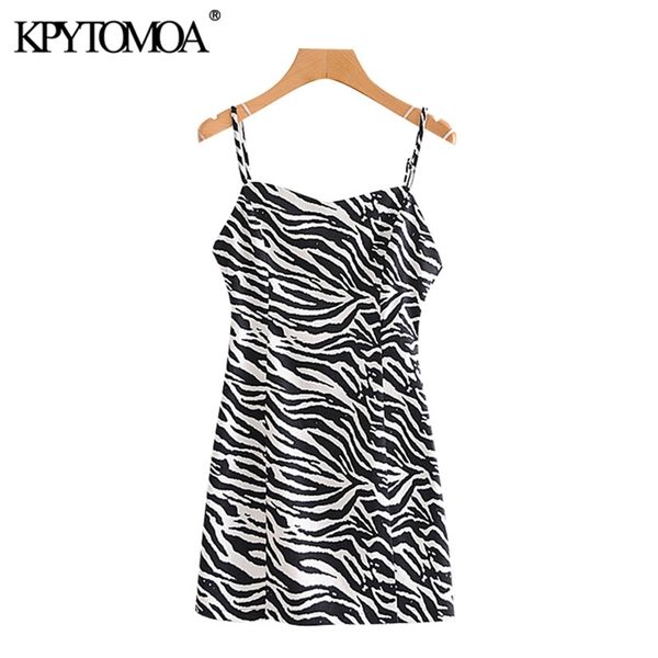 

women fashion zebra print mini dress backless zipper thin straps female dresses vestidos mujer 210420, White