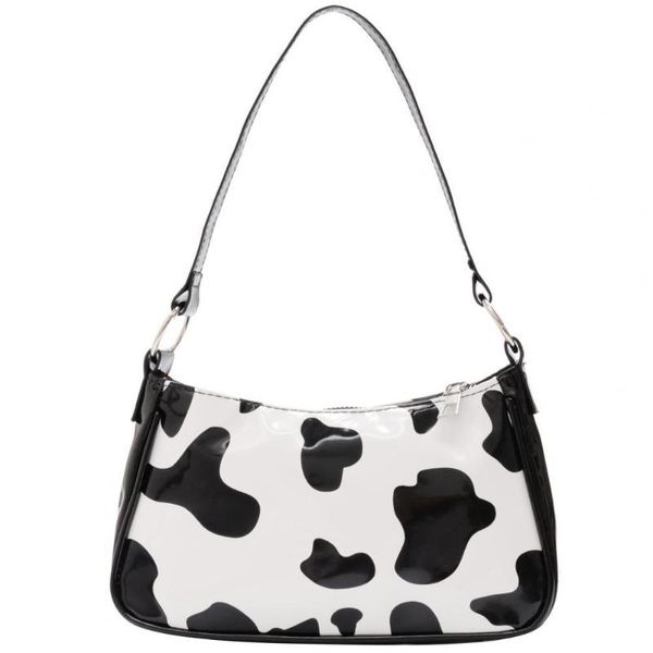 

duffel bags fashion cow pattern bag chain baguettes women shoulder crossbody designer handbags and purse 2021
