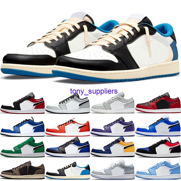 

jumpman 1 low 1s basketball shoes men women obsidian dark mocha unc wolf grey white camo black toe court purple game royal mens trainers