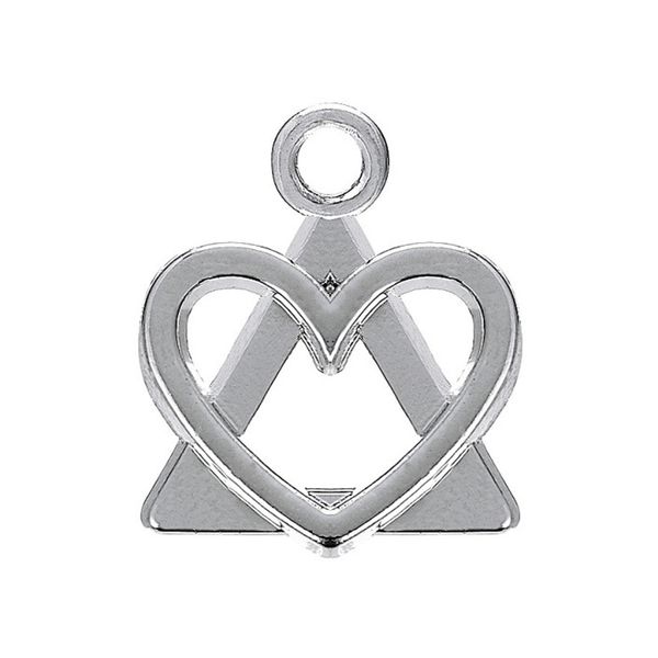 

rainxtar rhodium color adoption symbol alloy heart triangle diy charms 16*18mm 50pcs aac1842, Bronze;silver