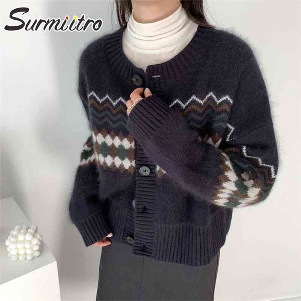 

knitted cardigan women spring autumn korean style long sleeve female sweater knitwear single breasted coat 210421, White