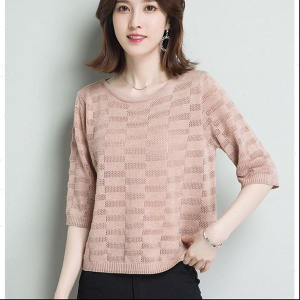 

womens sweater summer short sleeve pullover fashion knitted women thin ladies pull o neck pullovers and female, White;black