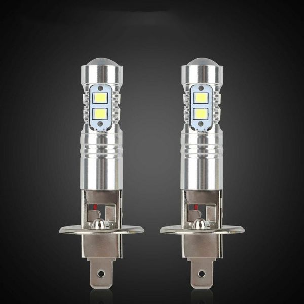 

car headlights 2pcs led h1 50w cree headlight bulbs kit fog lamp driving work light 6000k super white 1800lm auto headlamps