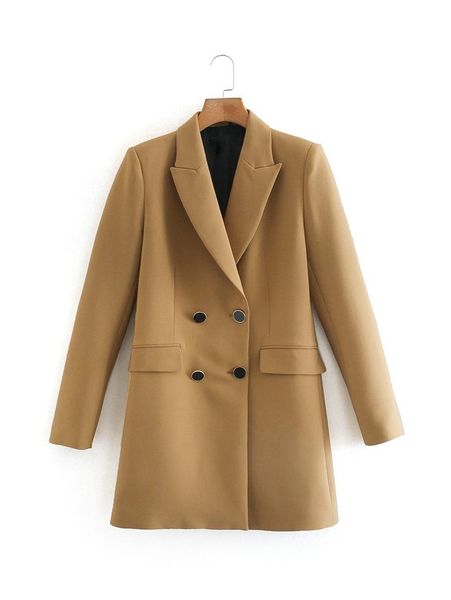 

fashion 2021 spring blazer women double breasted oversized suits jacket official ladies coat loose long sleeve women's & blazers, White;black