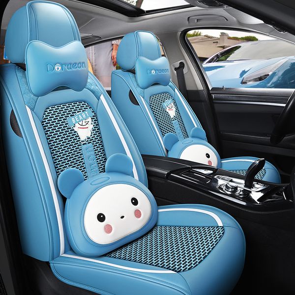 

car accessory seat cover for sedan suv durable leather universal five seats set cushion including front and rear covers full covered gray de