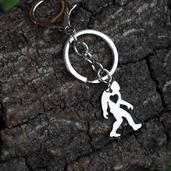 

keychains sanlan 12pcs bigfoot keychain sasquatch, Silver