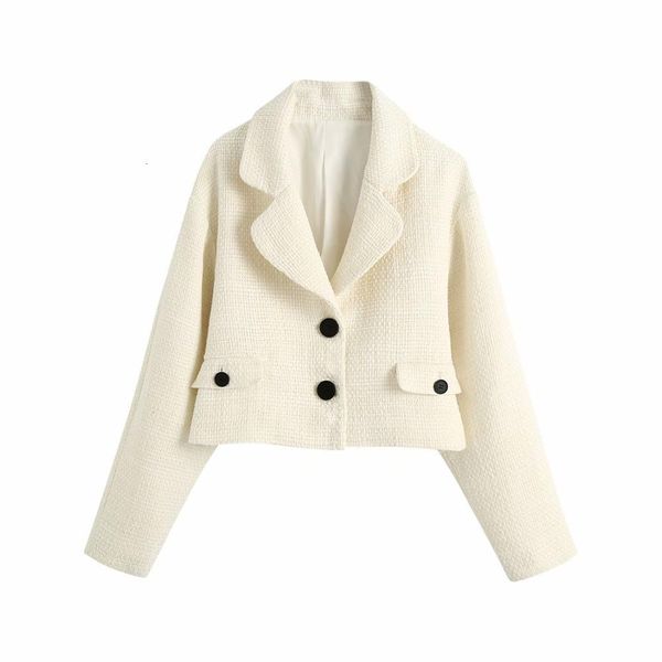 

women's down & parkas small fragrance wind tweed luxury long sleeve jacket female autumn and winter new lapel single-breasted shor, Black