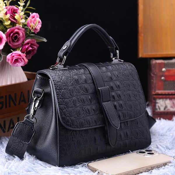 

shoulder bags leather casual black handbag large capacity bag ladies designer wallet luxury borse da donna bolsos para mujer