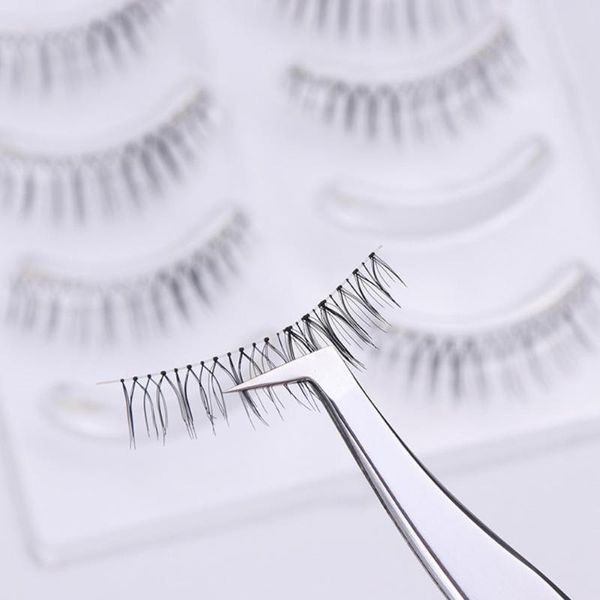

eyebrow tools & stencils eyelash tweezers false eyelashes applicator professional makeup tool silver stainless steel for beginners
