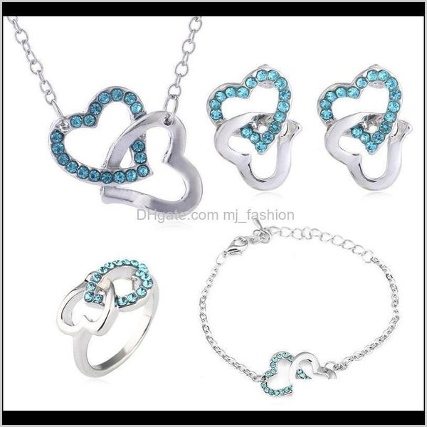 

bracelet, & jewelry arrival zircon crystal necklace bracelet earrings bracelets + necklaces 4 piece suit jewelry sets drop delivery 2021 lc8, Black