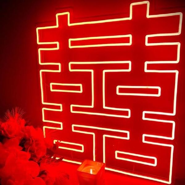 

other lighting bulbs & tubes ohaneonk custom chinese letters neon sign light of happiness delight happy event gladness pregnancy for party d