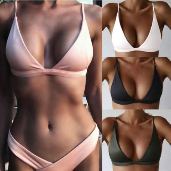 

women push up swimwear bikini bra bralette casual beach bathing suit, White;black