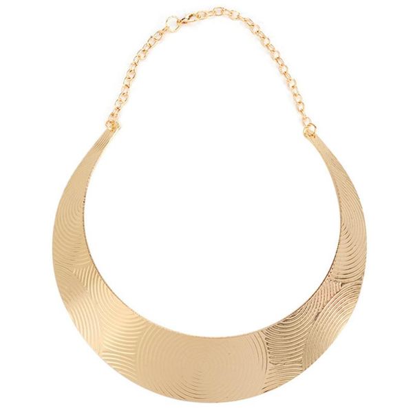 

chokers big metal exaggerated punk choker necklace cx586, Golden;silver