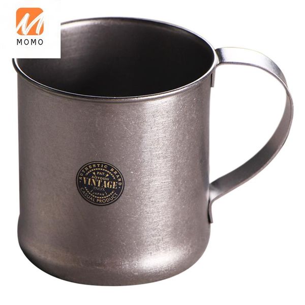 

stainless steel retro frosted mug portable folding outdoor drinking glass cold drink beer coffee cup kitchen items storage bottles & jars