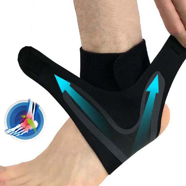 ankle support brace,elasticity adjustment protection foot bandage,sprain prevention sport fitness guard band drop, Blue;black