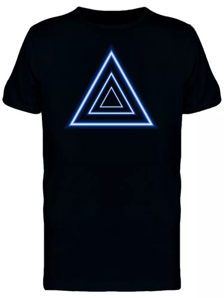 

neon futuristic triangles men's tee -image by shutterstock, White;black
