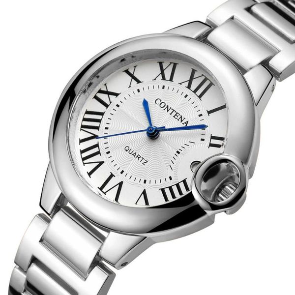 

fashion elegant women's watches stainless steel bracelet wristwatches waterproof ladies zegarek damski, Slivery;brown