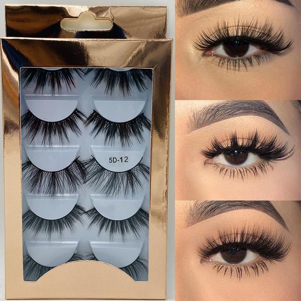 

pairs natural mink lashes false eyelashes long wispy makeup 3d wholesales extension tools