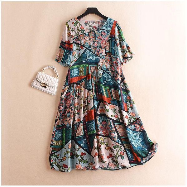 

two piece dress silk women's summer 2021 high end large size skirt, White