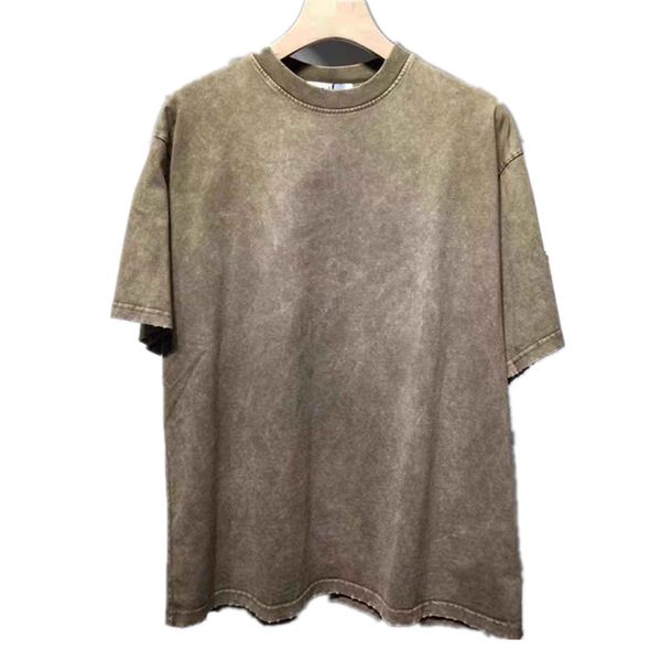 

neck men tees polos retro crew pullover street style men's t-shirt badge simple short sleeve cotton water wash for old relaxed casual b, White;black