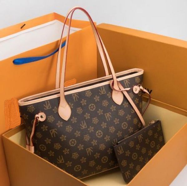 

2pcs lattice 4 set colors totes pu women handbags luxurys designers ladies shoulder bags handbag lady clutch purse retro