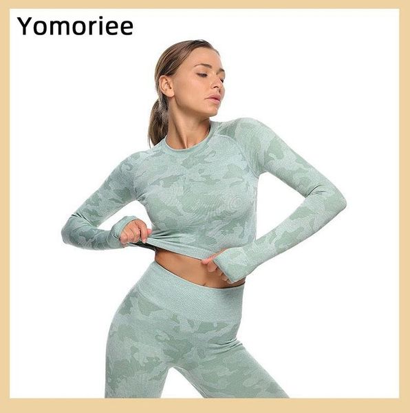 

yoga outfits camouflage women set gym sport workout running training fitness sportswear high waist bulifting gymwear long sleeves, White;red