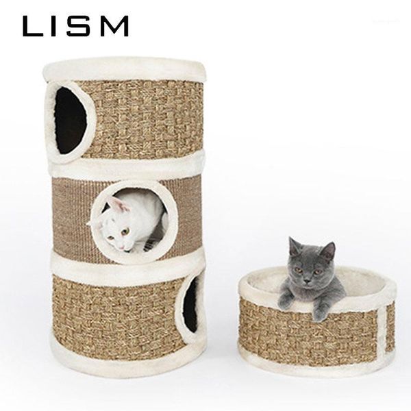 

cat beds & furniture bed house sisal toys basket kennel cushion small dogs cats kitten nest breathable pet dog sleeping bag products1