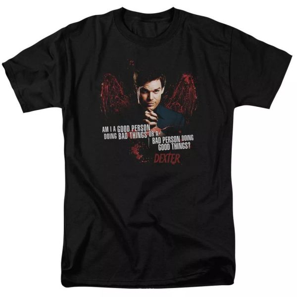 

dexter good bad tv show t-shirt sizes s-3x new, White;black
