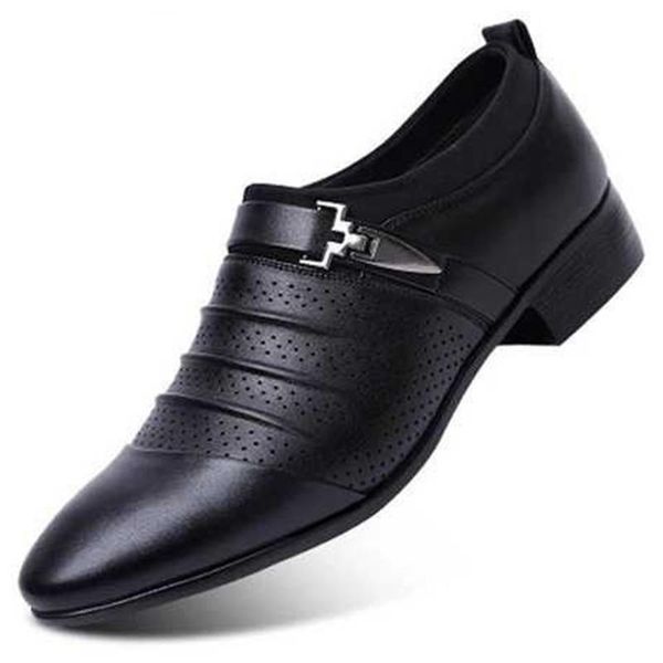 

dress shoes slip office men classic luxury plus size formal italian brand loafers mens erkek ayakkab, Black