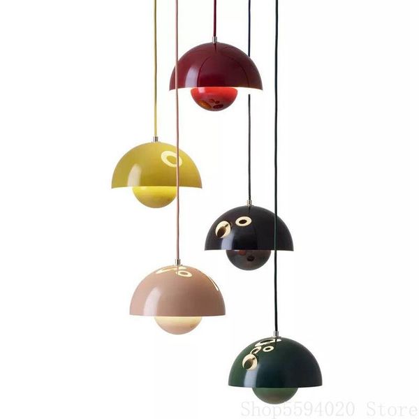 

pendant lamps denmark classic art chandelier lights color bud pot living room bedroom bedside semicircle led hanging light fixture