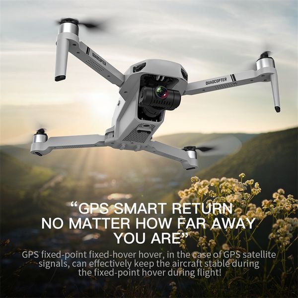 KF102 PTZ 4K 5G Simulatori WiFi Telecamera elettrica GPS Drone Obiettivo HD Mini droni Trasmissione in tempo reale FPV Doppia fotocamera Pieghevole RC Quadcopter Giocattolo 1pc