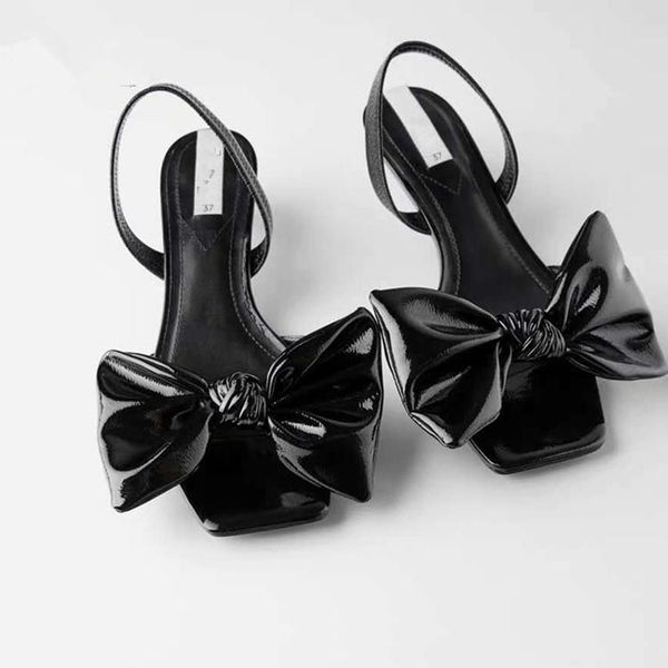 

female sandal clear heels open toe bow shoes large size med 2021 women's girls peep big beige stiletto medium leather rubber sandals, Black