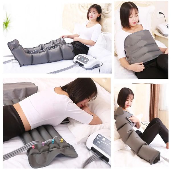 

6 chambers sequential air compression leg massager device compression pump for foot arm leg waist electric compression massasger blood circu