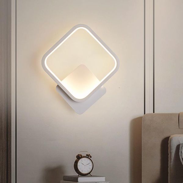 

wall lamp modern light for living room bedroom bedside square led sconce home decor foyer stair aisle lighting