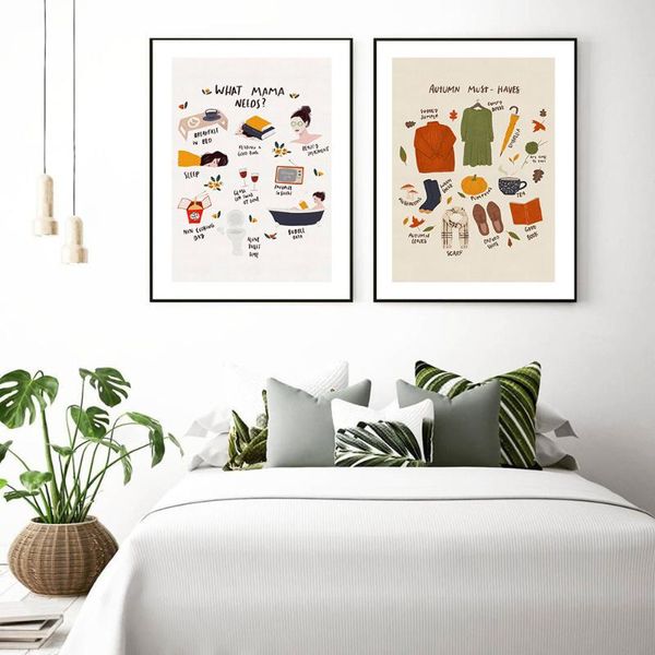 

paintings what mama needs poster autumn must haves canvas painting nordic nursery art print modern wall picture for living room home decor