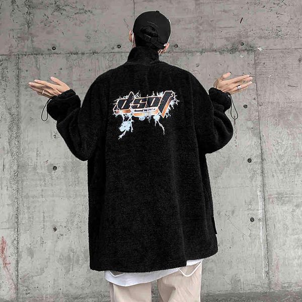 

men's sweaters hipster, male, turtleneck sweater, printed, harajuku, casual, loose, hip hop, streetwear flpi, White;black