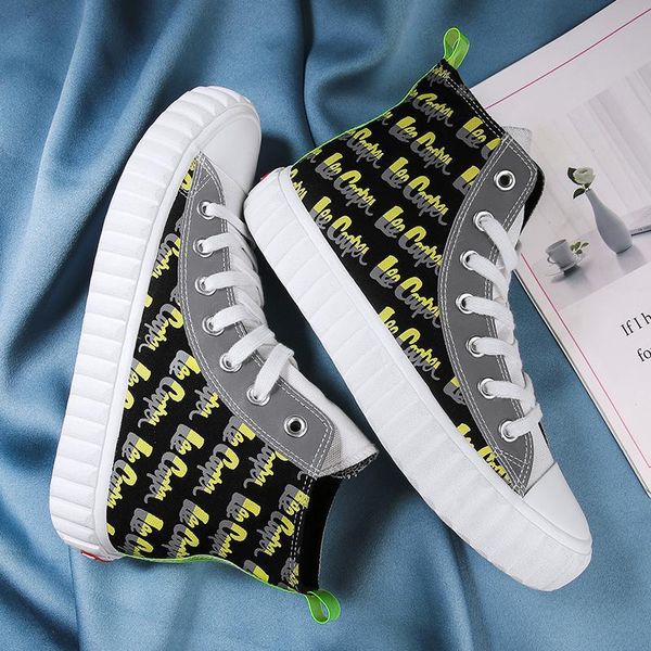 

70% off factory online four seasons new casual shoes three times vulcanized korean canvas board student single, Black